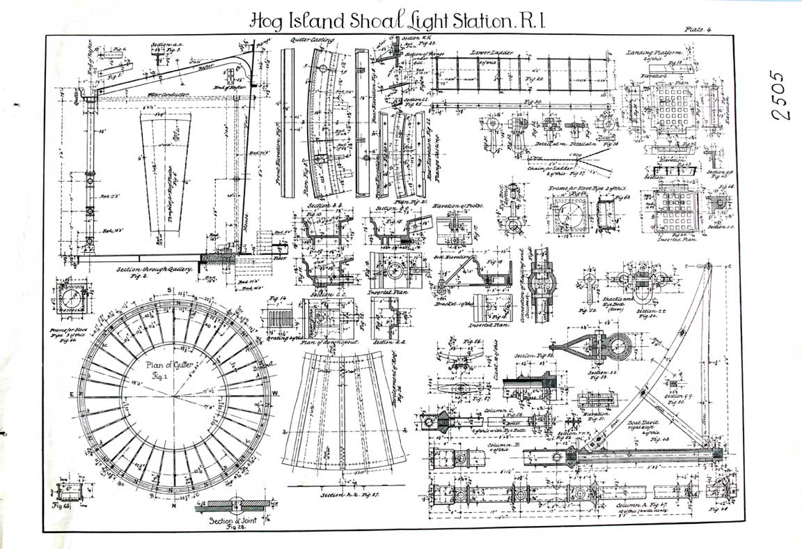  Hog Island Shoal Lighthouse Plan - Sheet 4 - 1900