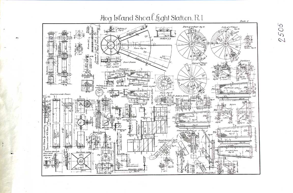  Hog Island Shoal Lighthouse Plan - Sheet 5 - 1900
