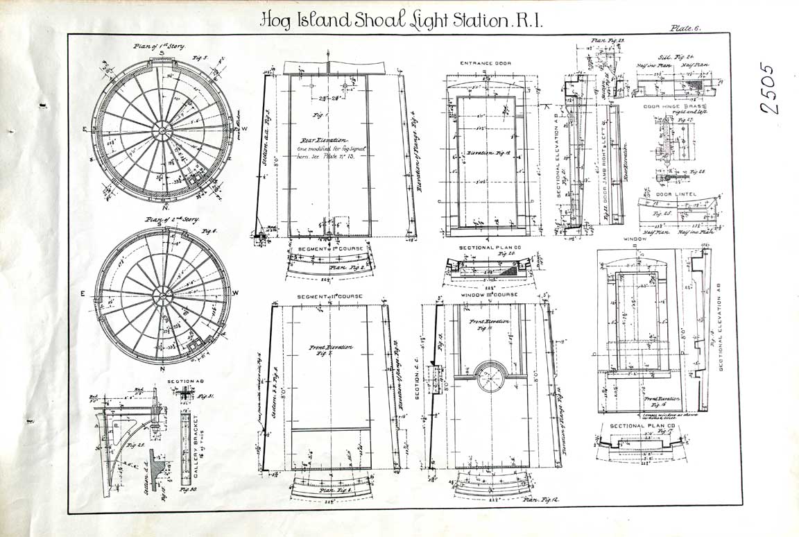  Hog Island Shoal Lighthouse Plan - Sheet 6 - 1900