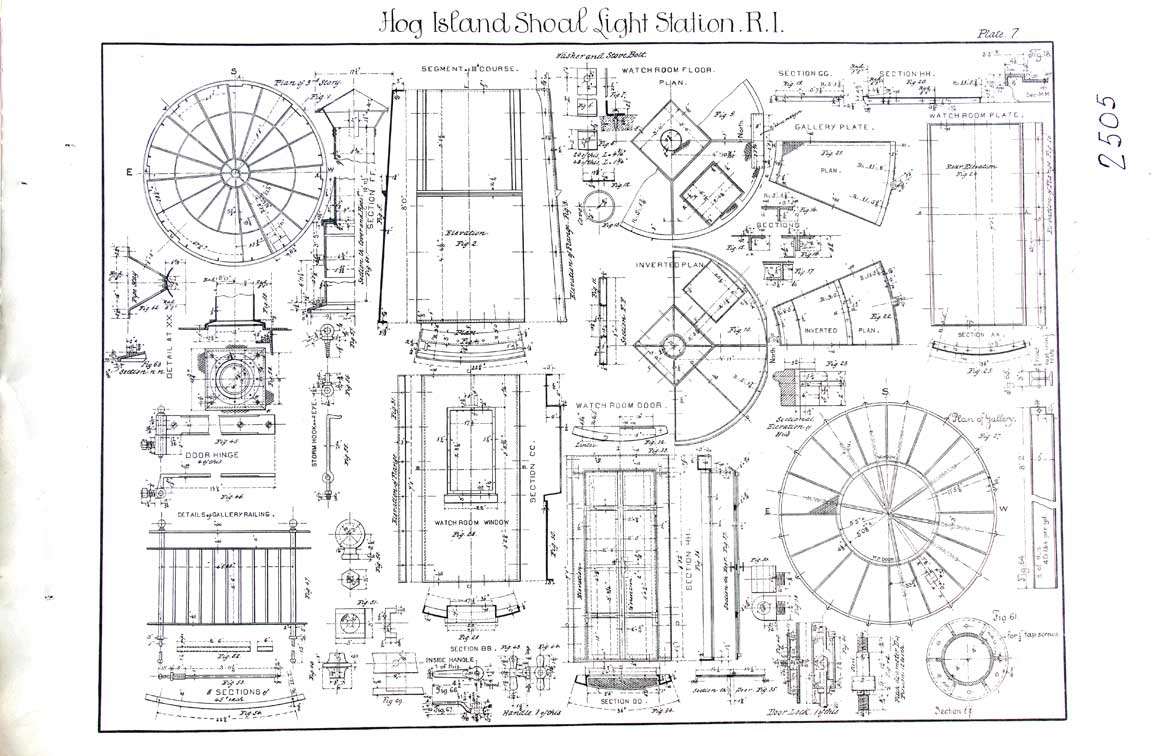  Hog Island Shoal Lighthouse Plan - Sheet 7 - 1900