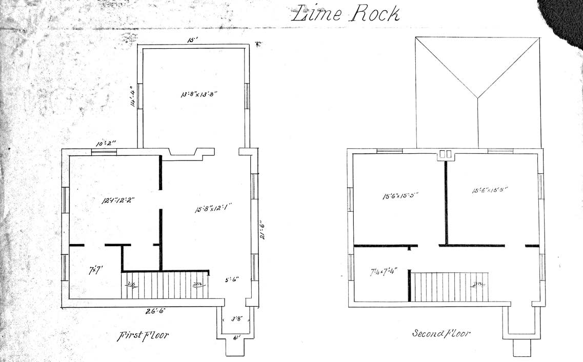 Floor Plan of Lime Rock Lighthouse - 1925 