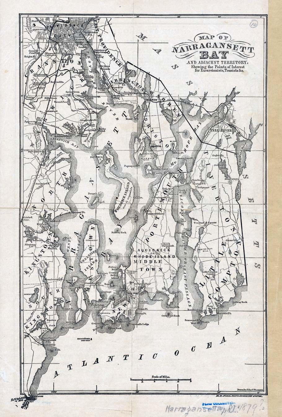  Map of Narragansett Bay and adjacent territory - 1879