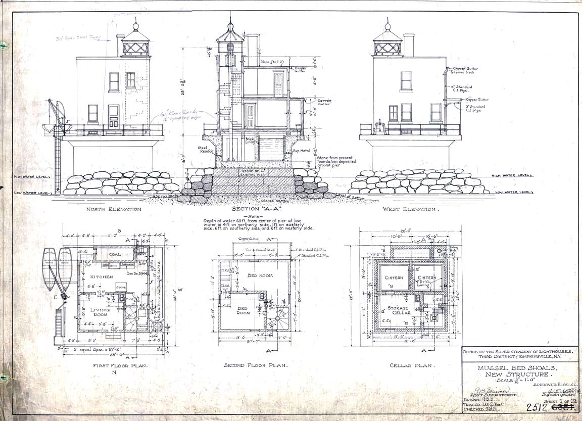    Plan for Musselbed Shoals New Structure 1922 - Sheet 1 of 19