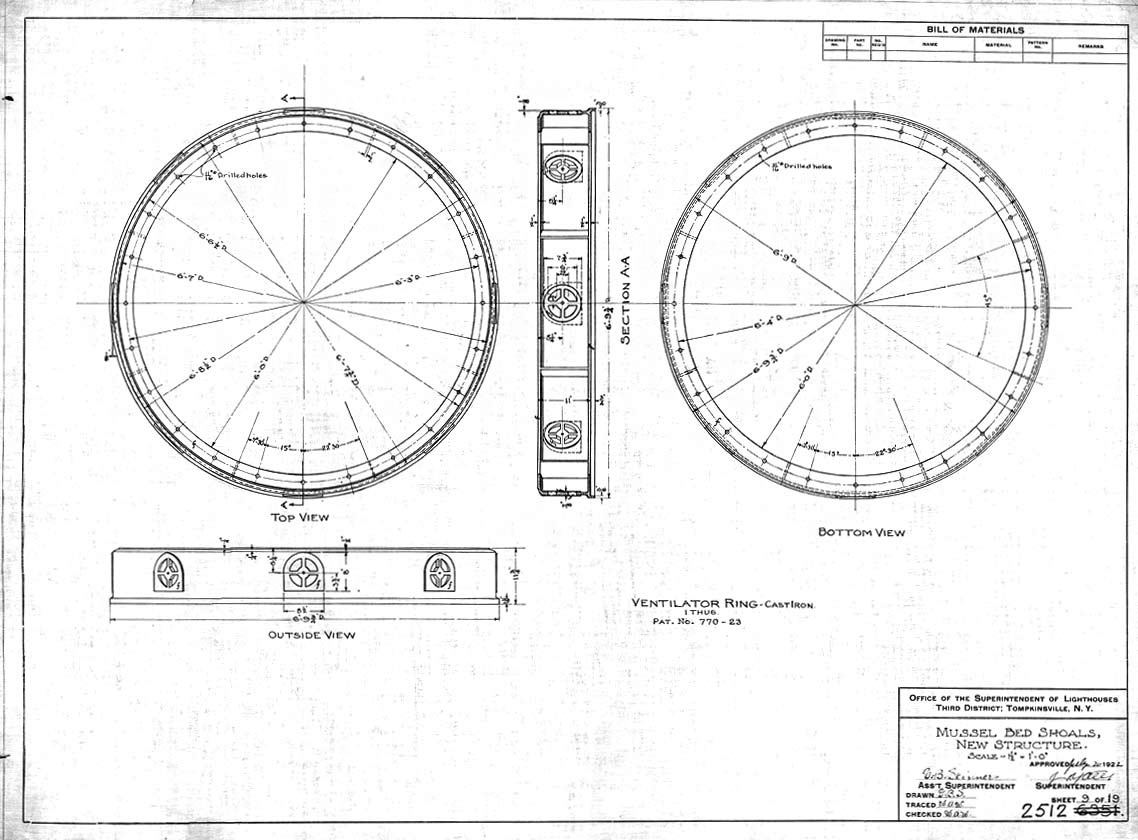    Plan for Musselbed Shoals New Structure 1922 - Sheet 9 of 19