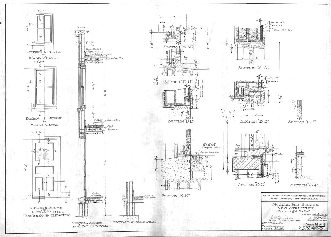    Plan for Musselbed Shoals New Structure 1922 - Sheet 14 of 19