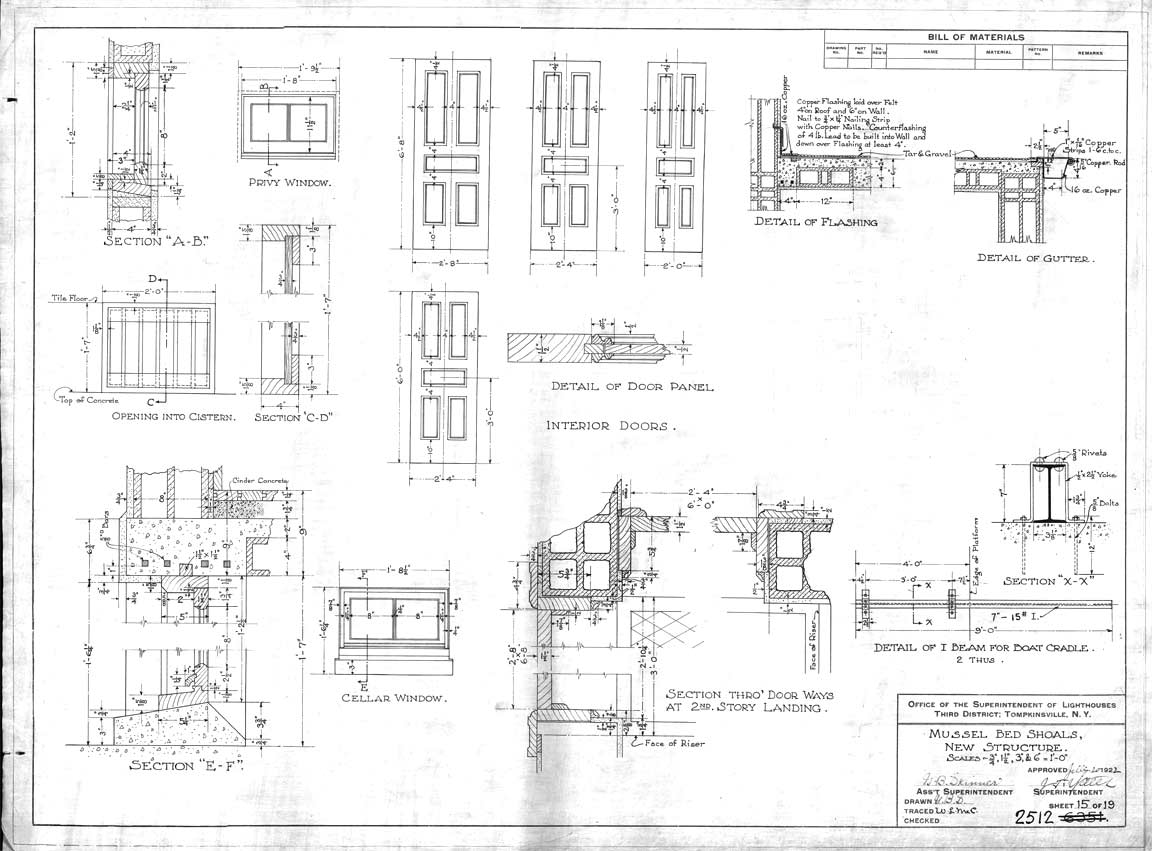    Plan for Musselbed Shoals New Structure 1922 - Sheet 15 of 19