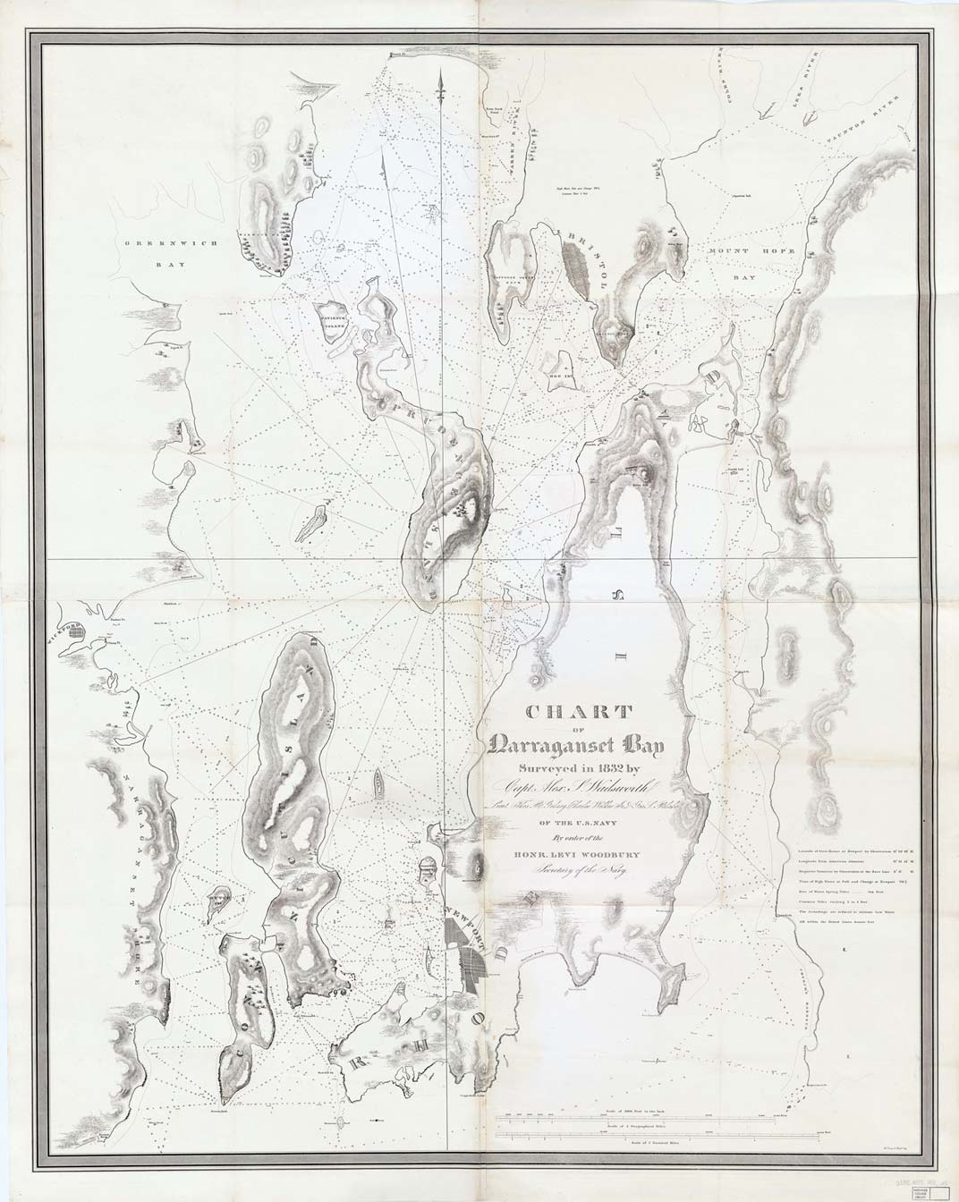  Chart of Narragansett Bay ; surveyed in 1832