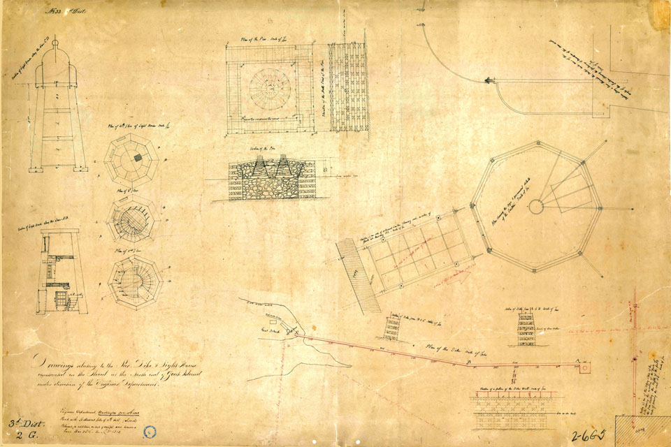 1843 Pier - Dyke - Lighthouse Section - Plans 