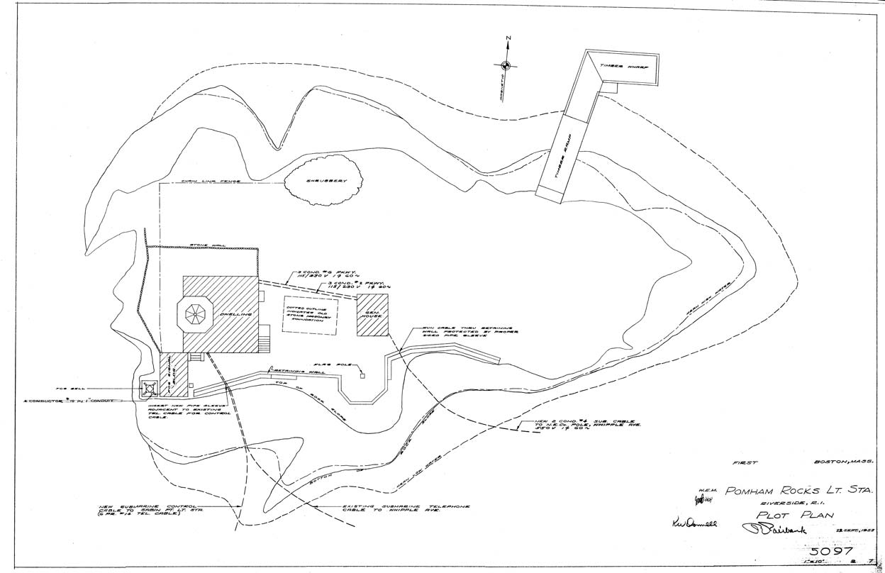  Pomham Rocks Light Station Plot Plan - 1953