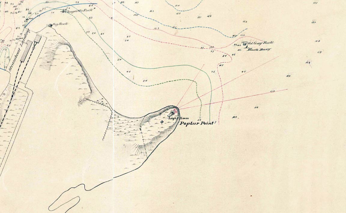  Map of Poplar Point Lighthouse Plans and Maps 1872