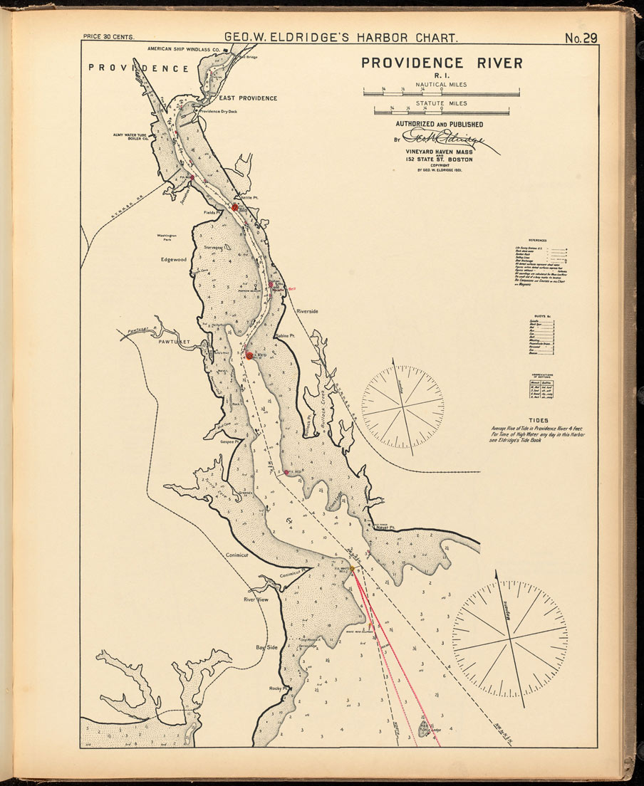 Chart of Providence River, Rhode Island - 1901..