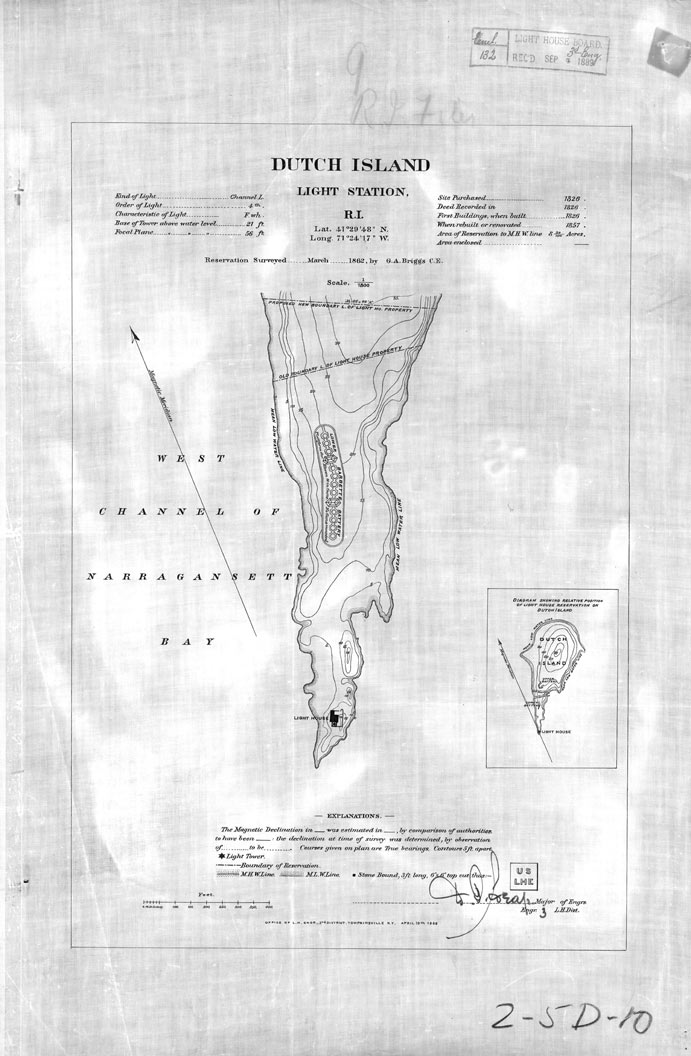  Dutch Island Light Station Map 1