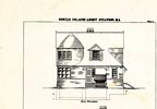 Exterior Drawings of Gould Island Light's Keeper's House - 1888