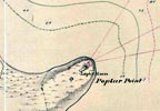 Map of Poplar Point Lighthouse Location - 1872