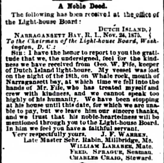A Noble Deed.