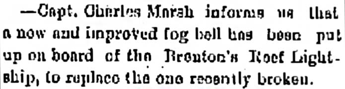 Capt. Charles Marsh informs us of ...
