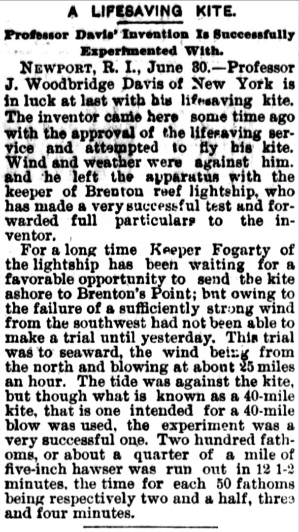 A LIFESAVING KITE.