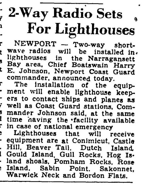2-Way Radio Sets For Lighthouses