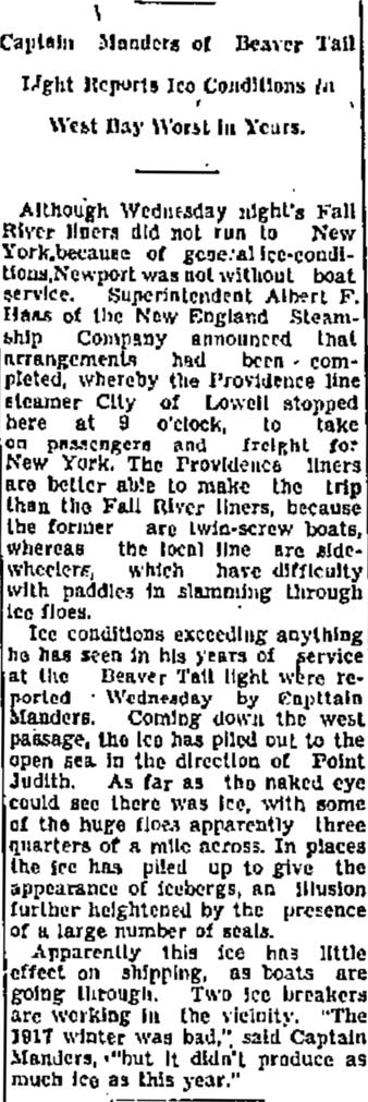 Beginning Monday, the light at Beavertail ...