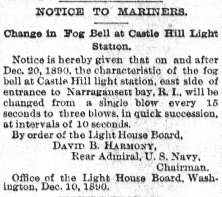 NOTICE TO MARINERS