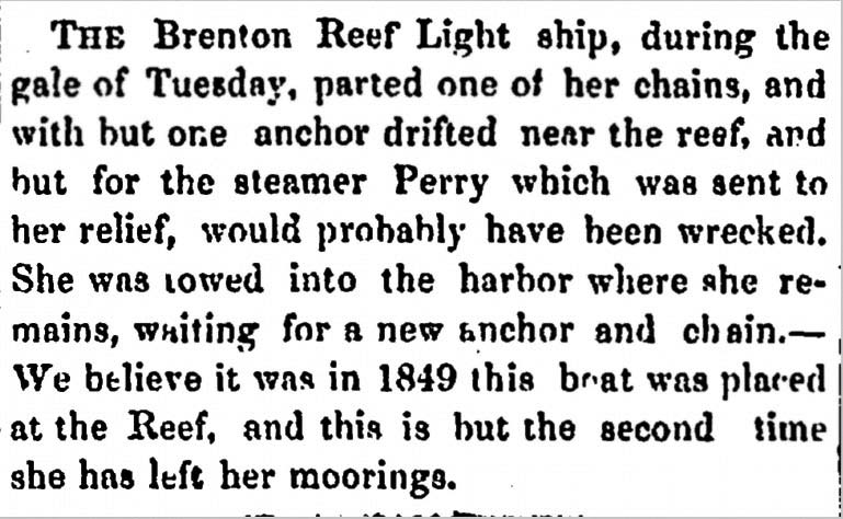 The Brenton Reef Light ship ...
