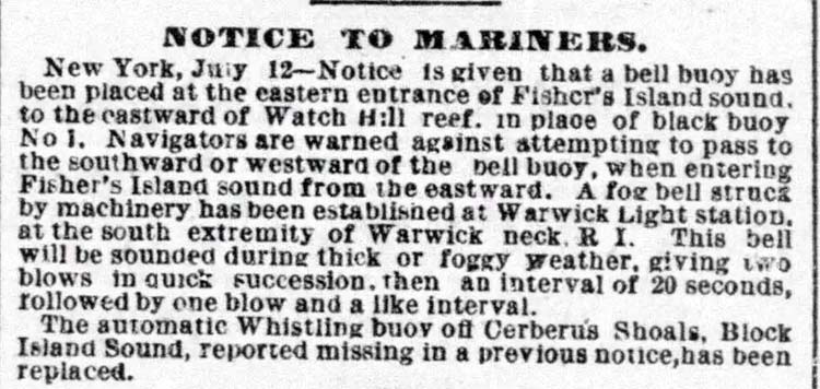 NOTICE TO MARINERS