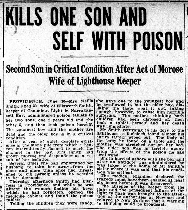KILLS ONE SON AND SELF WITH POISON