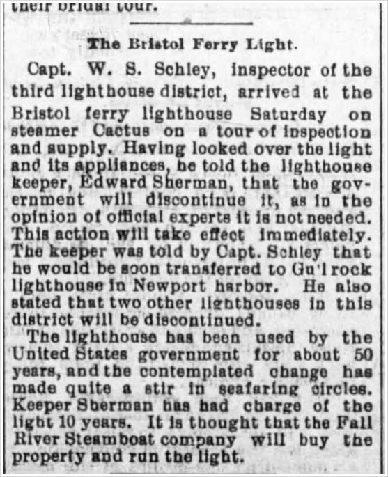 The Bristol Ferry Light