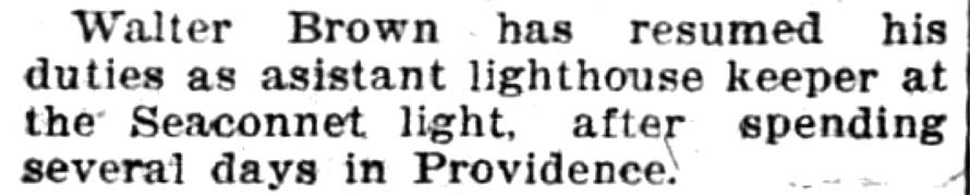 Walter Brown has resumed ...