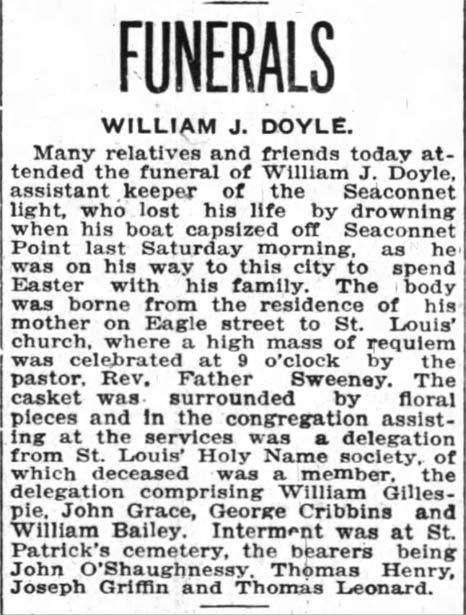 FUNERALS WILLIAM J. DOYLE.