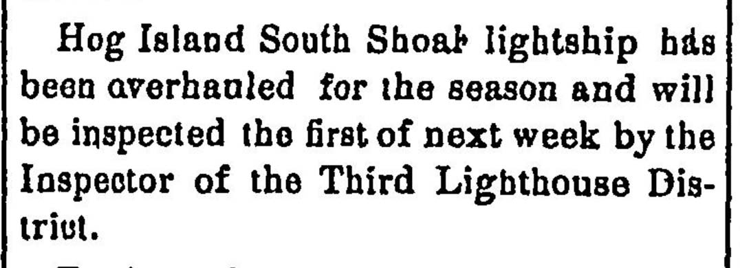 Hog Island South Shoal lightship ...