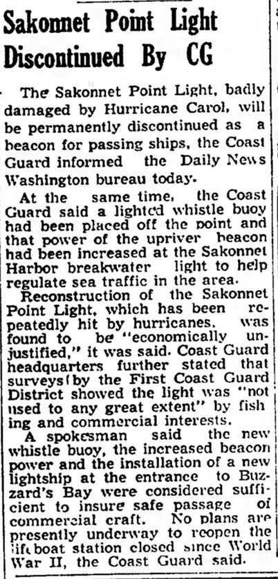 Sakonnet Point Light Discontinued By CG