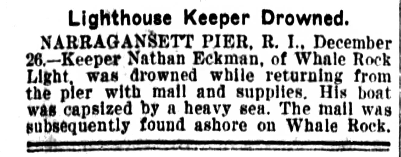 Lighthouse Keeper Drowned