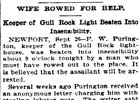 Gull Rocks Lighthouse Newspaper Articles