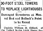 Musselbed Shoals Lighthouse Newspaper Articles