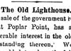 Poplar Point's Lighthouse Newspaper Articles