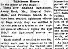 Prudence Island Lighthouse Newspaper Articles