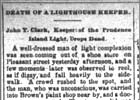 Prudence Island Lighthouse Newspaper Articles