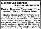Prudence Island Lighthouse Newspaper Articles