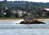 Musselbed Shoals Lighthouse's Base and Skeleton Tower