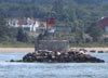 Musselbed Shoals Lighthouse's Base and Skeleton Tower