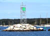 Wickford Harbor Lighthouse's Base and Poplar Point Lighthouse