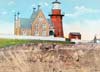 Block Island Southeast Lighthouse and Mohegan Bluffs