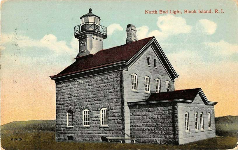 Block Island Ligthouse Postcard