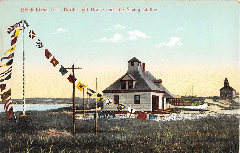 Block Island Ligthouse Postcard