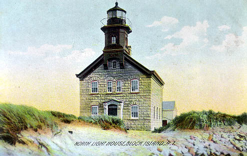 Block Island Ligthouse Postcard
