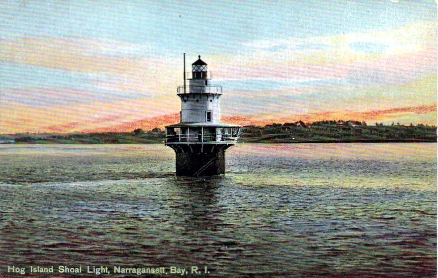 Hog Island Shoal lighthouse Postcard