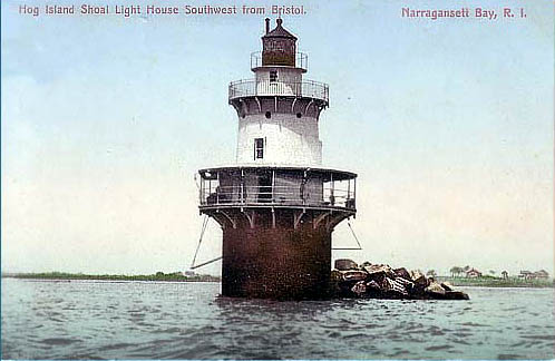 Hog Island Shoal lighthouse Postcard