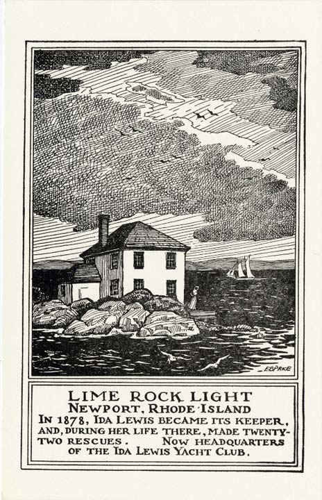 Lime Rock Lighthouse Postcard