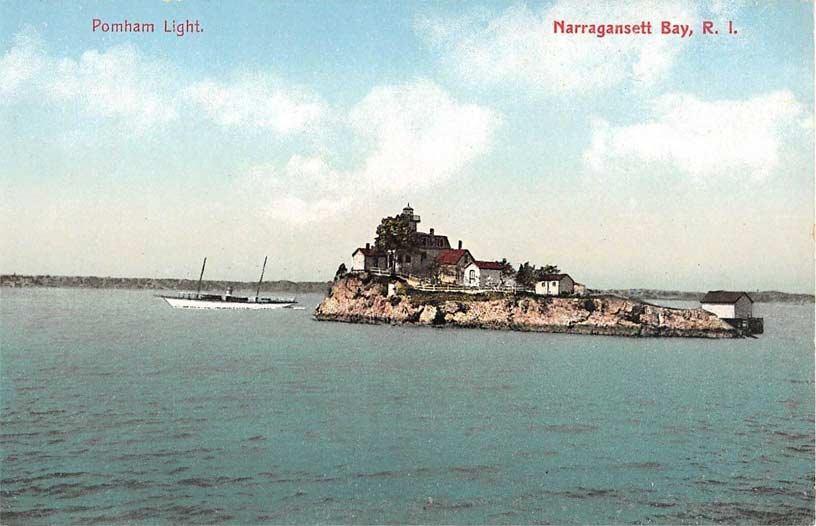 Pomham Rock Lighthouse Postcard